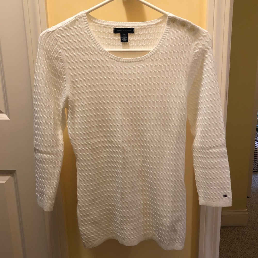 Tommy Hilfiger 3/4 sleeve cable knit sweater